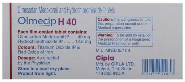 Olmecip H 40 Tablet thumbnail 5