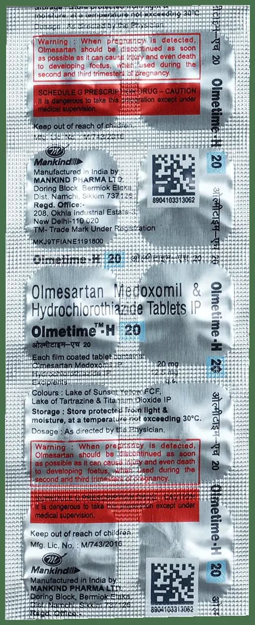 Olmetime-H 20 Tablet thumbnail 3