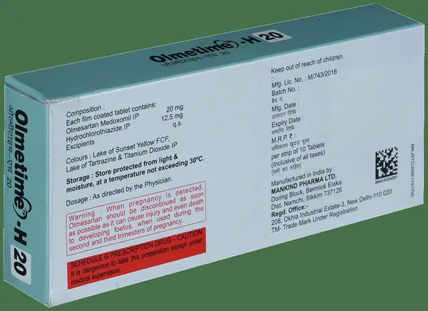 Olmetime-H 20 Tablet thumbnail 5