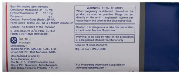 Olmetor-H 40 Tablet thumbnail 4