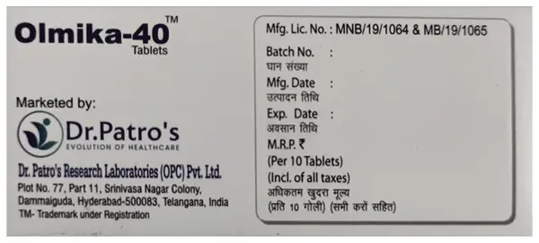 Olmika 40 Tablet