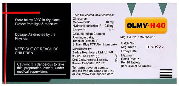 Olmy-H 40 Tablet thumbnail 4