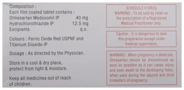 Olsar-H 40 Tablet thumbnail 4