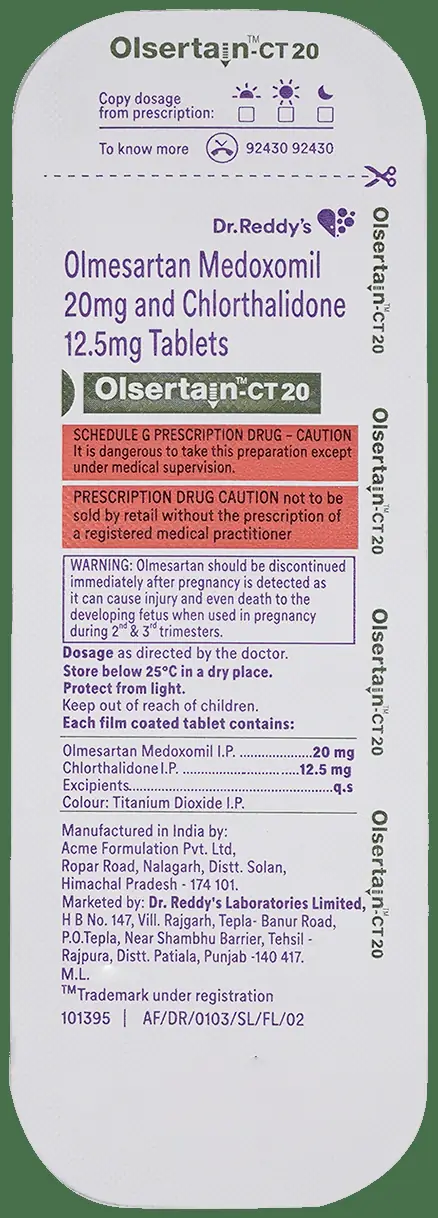 Olsertain-CT 20 Tablet thumbnail 2