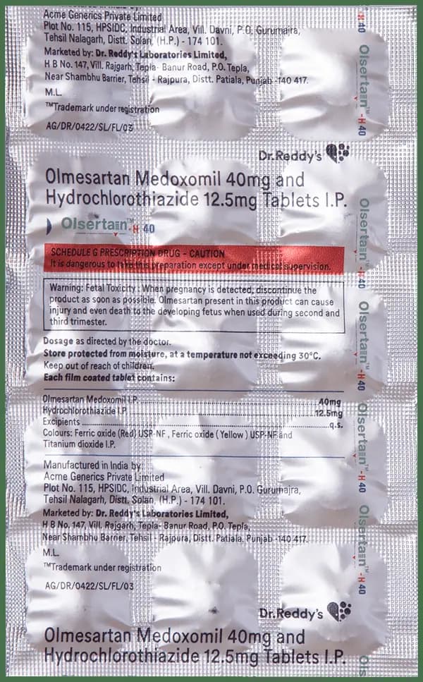 Olsertain-H 40 Tablet thumbnail 2