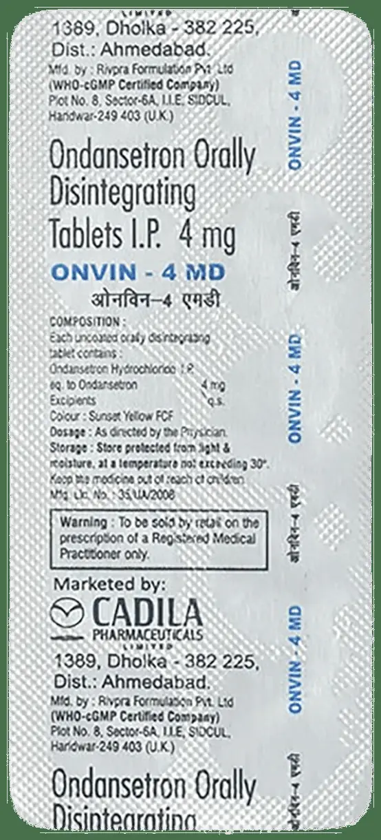 Onvin 4mg Tablet MD thumbnail 2
