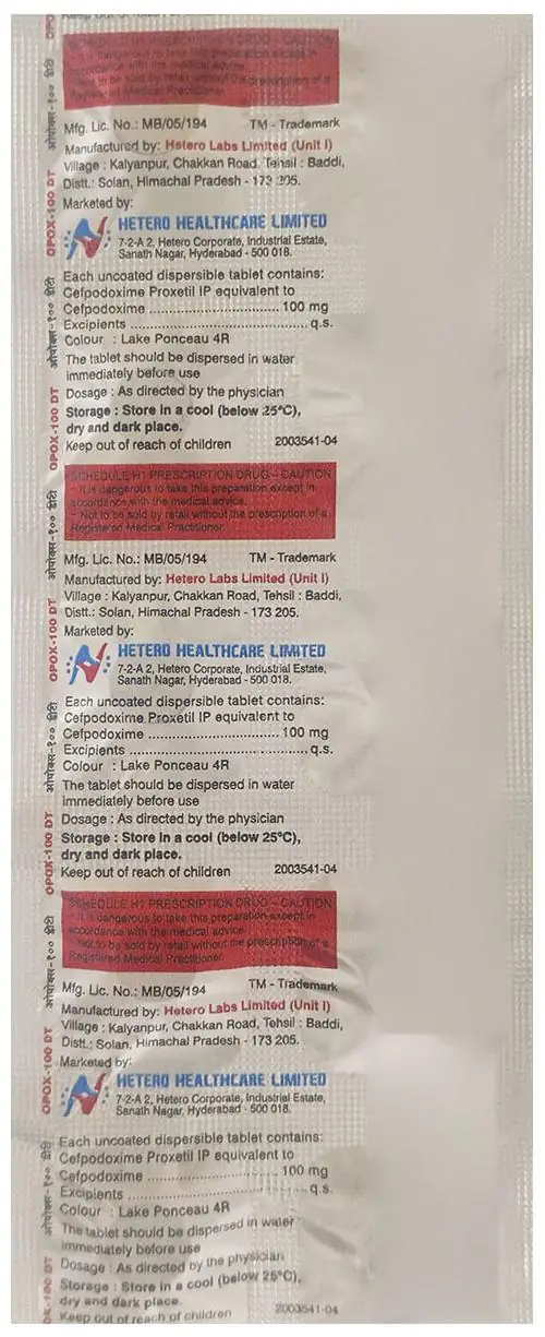 Opox 100mg Tablet DT thumbnail 3