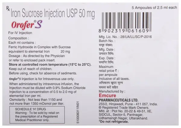 Orofer S Injection thumbnail 5