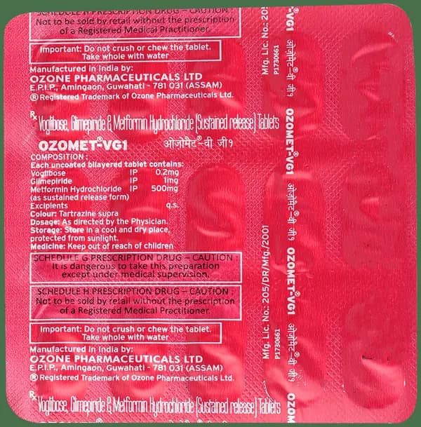 Ozomet-VG 1 Tablet SR