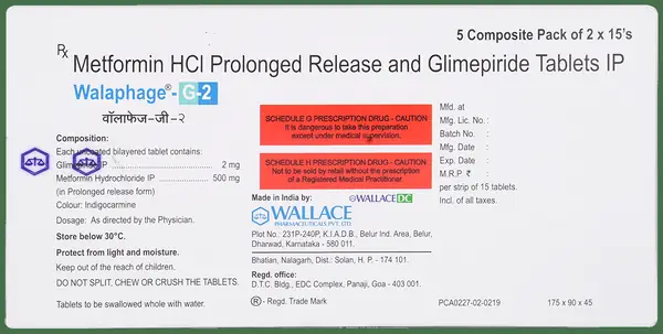 Walaphage G 2 Tablet PR