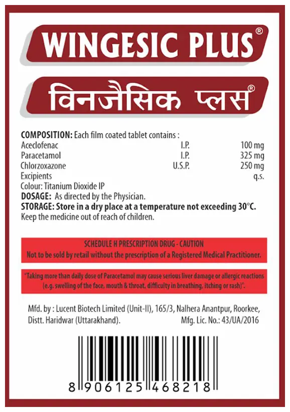 Wingesic Plus Tablet