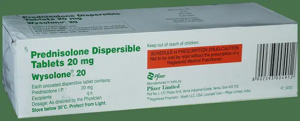 Wysolone 20 Tablet DT thumbnail 2