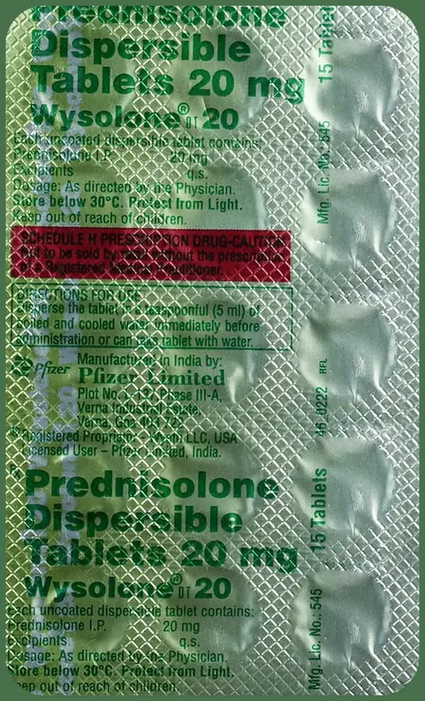 Wysolone 20 Tablet DT thumbnail 4