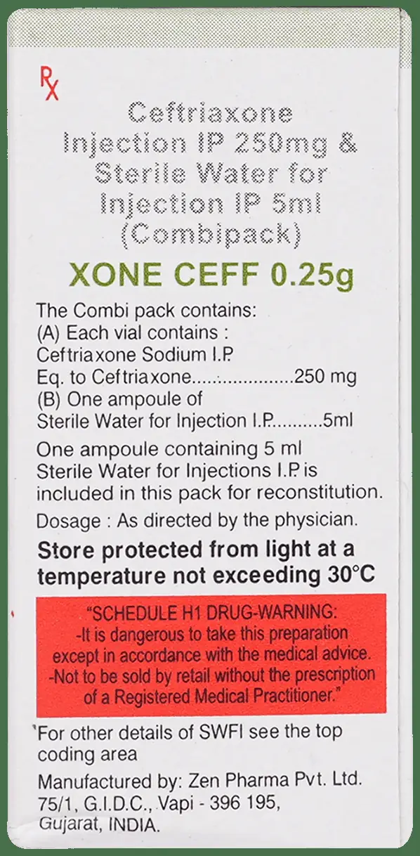 Xone Ceff 250mg Injection