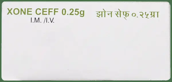 Xone Ceff 250mg Injection thumbnail 3
