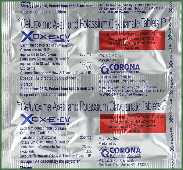 Xoxe-CV 250mg/125mg Tablet thumbnail 5