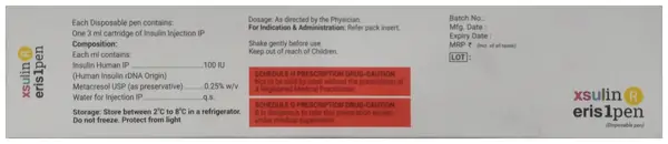 Xsulin R Espipen 100IU thumbnail 2