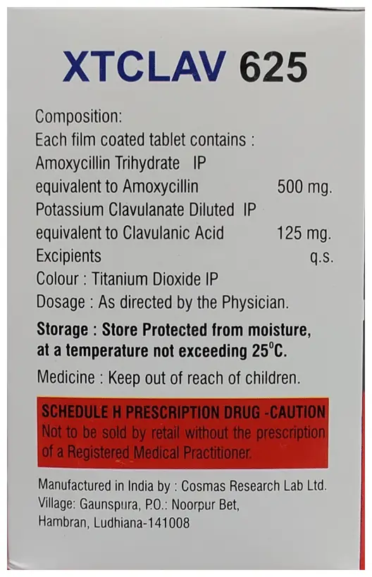Xtclav 625 Tablet