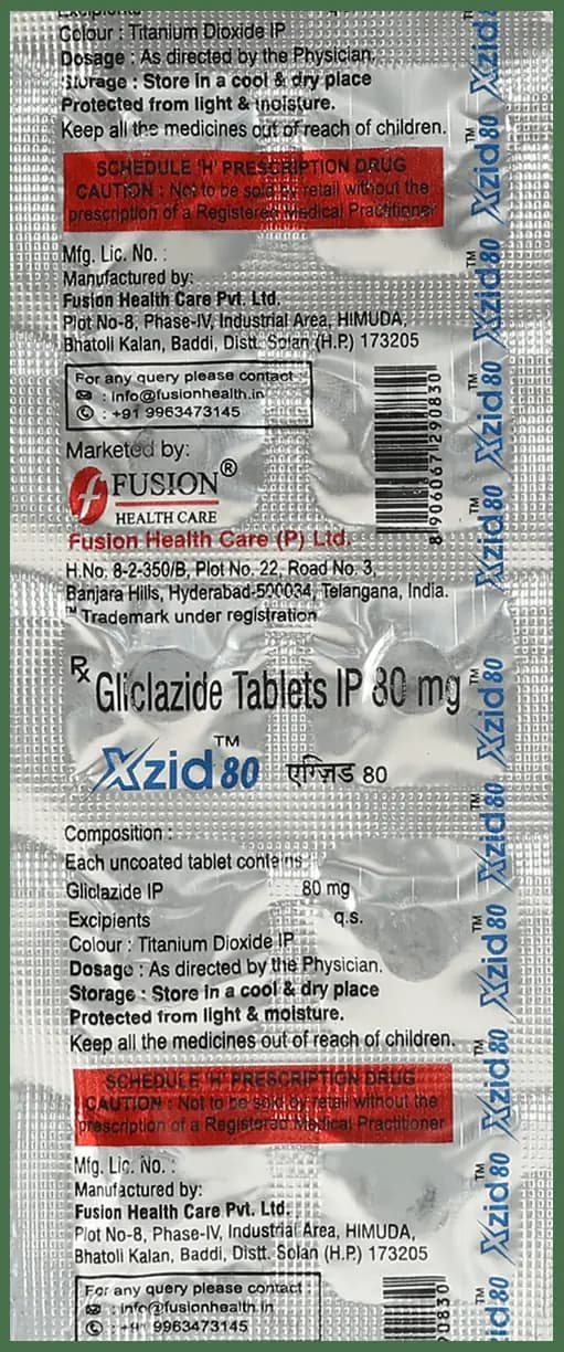 Xzid 80mg Tablet