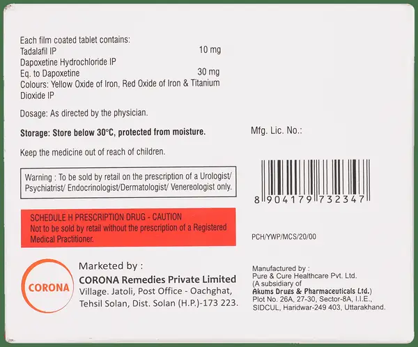 Yaw Plus 10mg/30mg Tablet