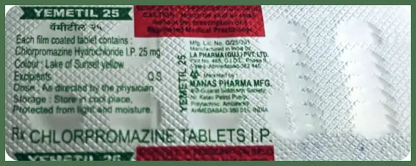 Yemetil 25mg Tablet