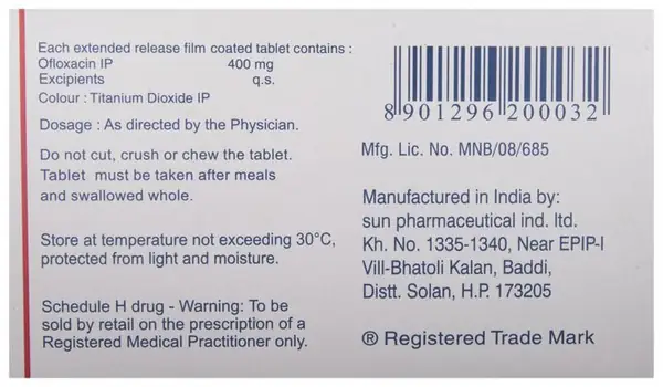 Zanocin OD 400mg Tablet ER thumbnail 4