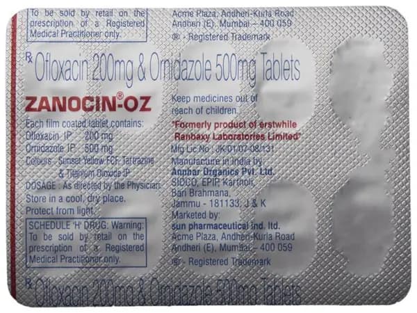 Zanocin OZ Tablet thumbnail 5