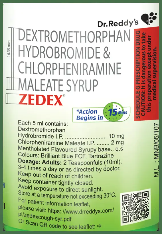 Zedex Cough Syrup thumbnail 3