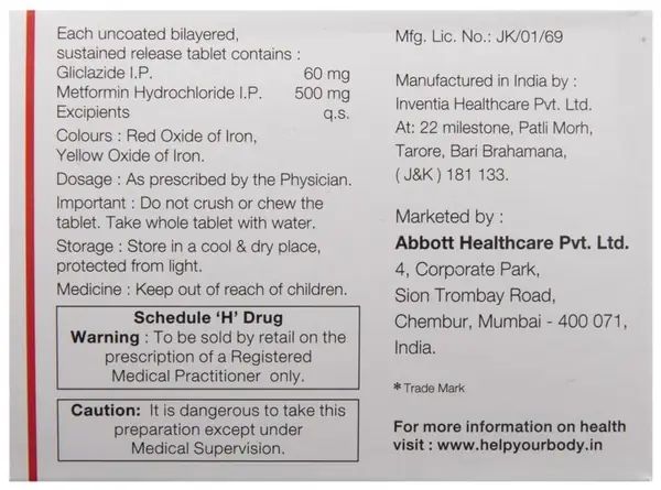 Zeformin XR 60 Tablet thumbnail 2