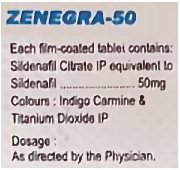 Zenegra 50mg Tablet thumbnail 2