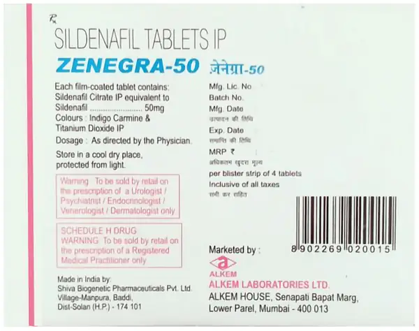Zenegra 50mg Tablet thumbnail 4