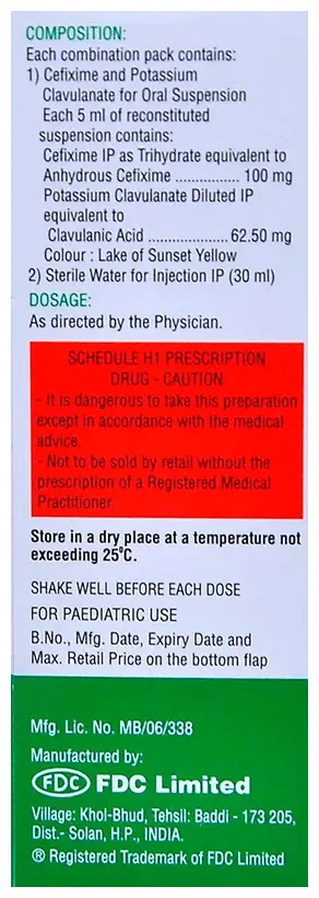 Zifi CV 100 Dry Syrup