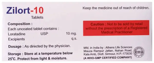 Zilort 10 Tablet thumbnail 3