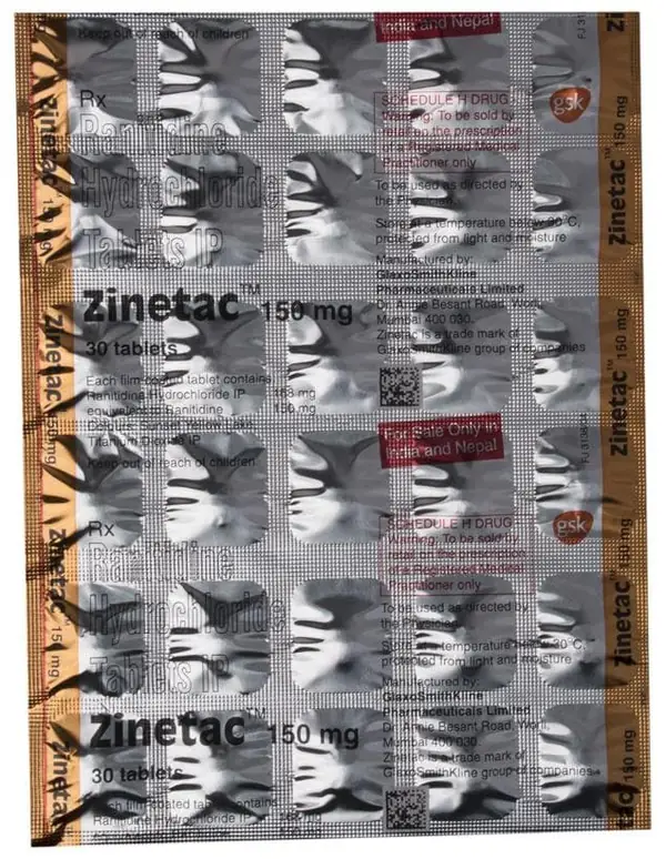 Zinetac 150mg Tablet thumbnail 3