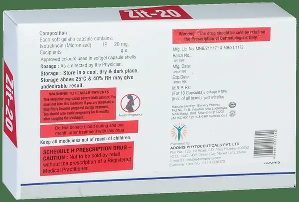 Zit 20 Softgel Capsule