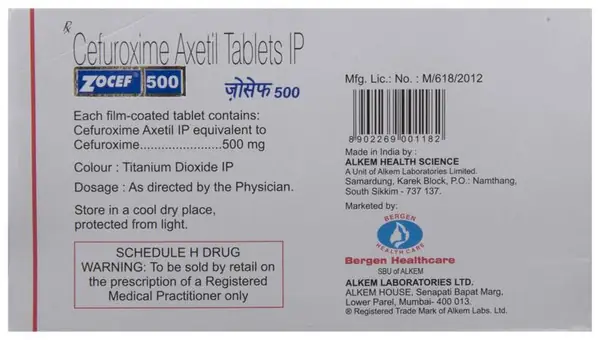 Zocef 500 Tablet