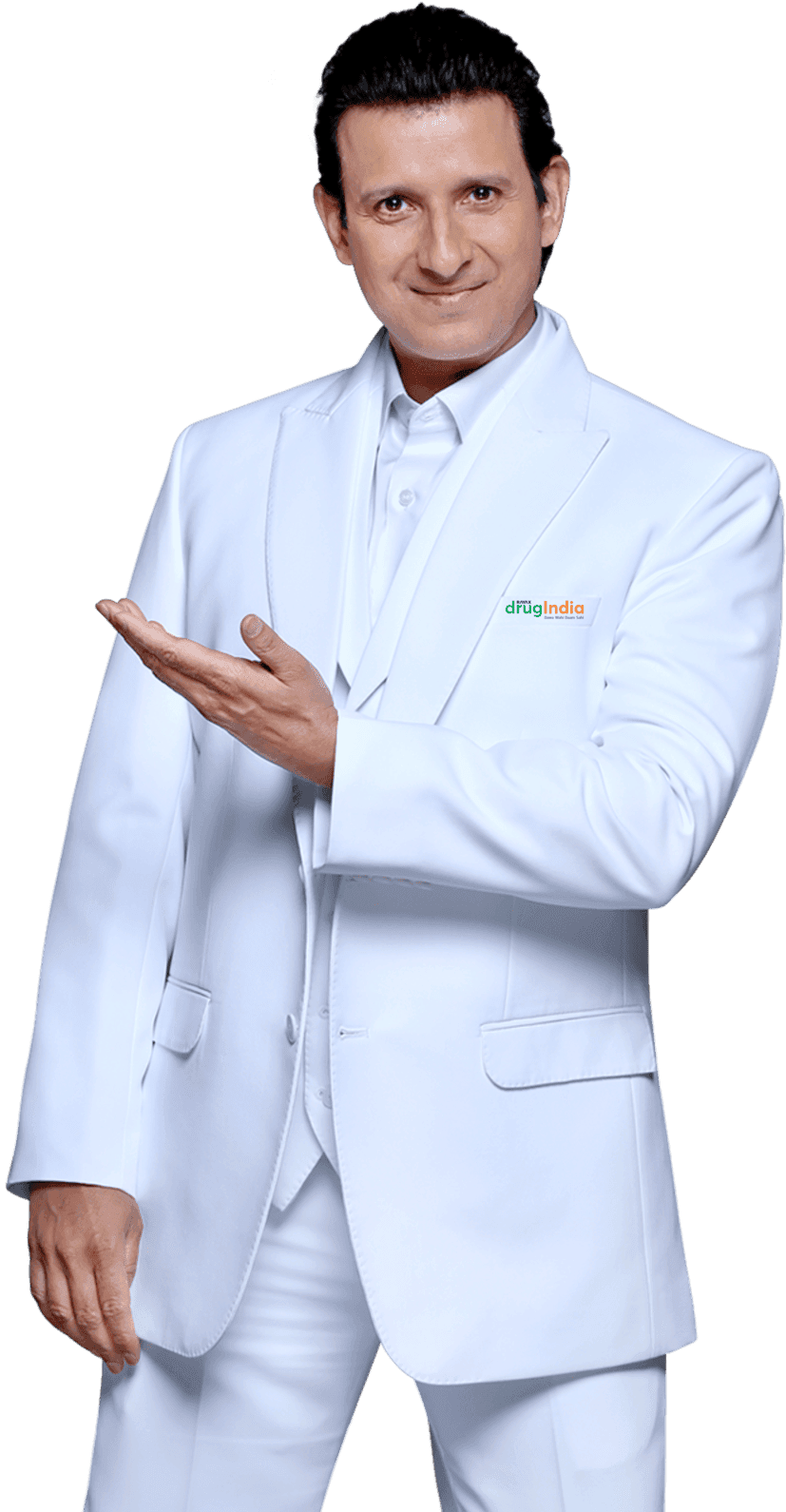 DrugIndia brand representative in a white coat