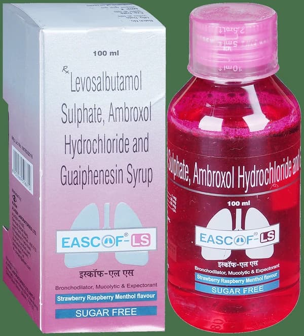 Eascof-LS Syrup Strawberry Raspberry Menthol Sugar Free