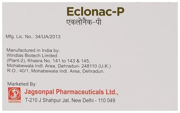 Eclonac P 100mg/500mg Tablet