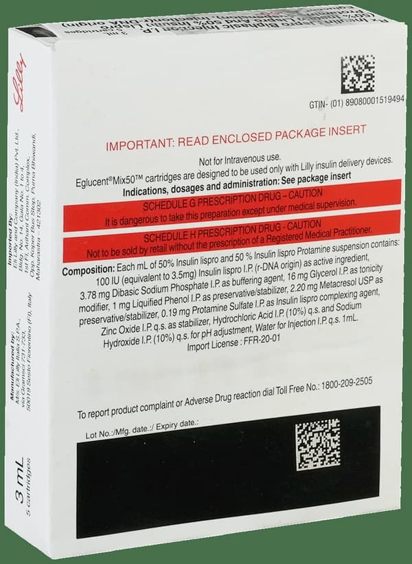 Eglucent Mix 50 100IU/ml Suspension for Injection