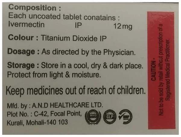 Elder Ivermectin 12mg Tablet