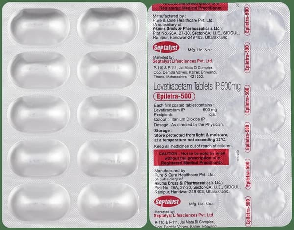Epiletra 500mg Tablet