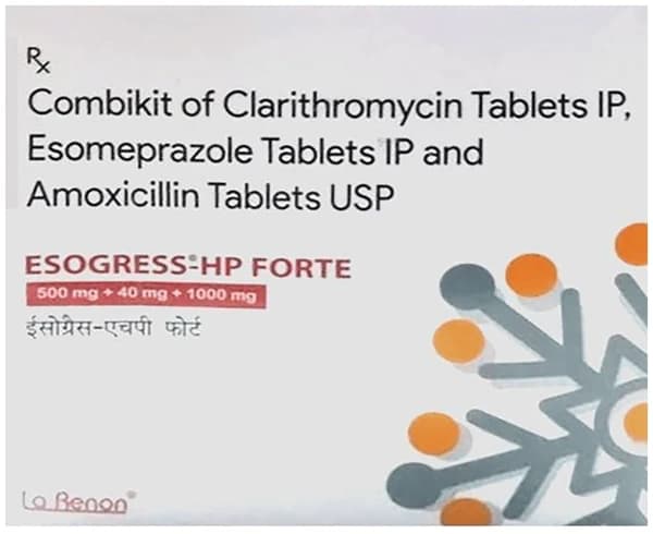 Esogress HP Forte 750mg/500mg/40mg Tablet