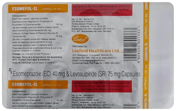 Esomefol SL 75mg/40mg Capsule SR