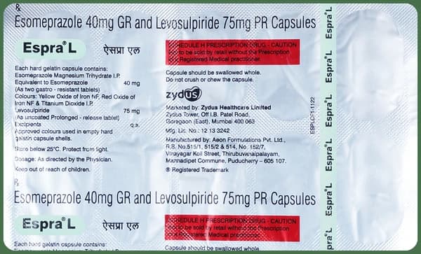 Espra L 75mg/40mg Capsule