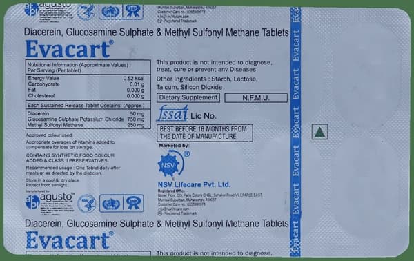 Evacart 50mg/750mg/250mg Tablet