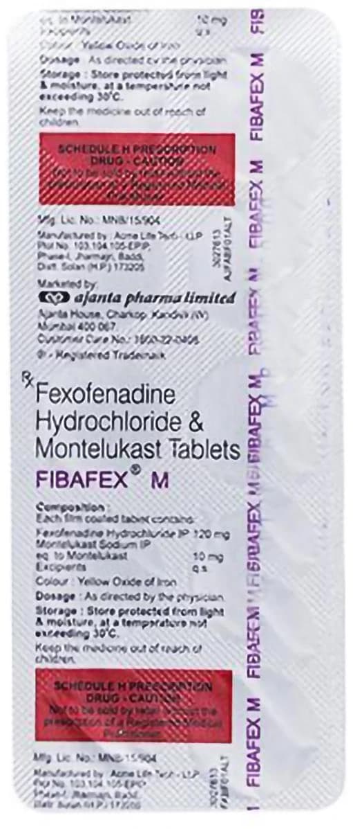Fibafex M 10mg/120mg Tablet