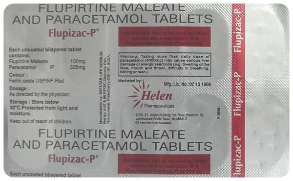 Flupizac P 100mg/325mg Tablet