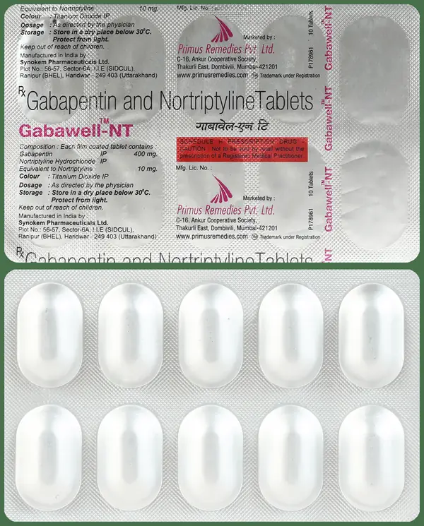 Gabawell NT 400mg/10mg Tablet
