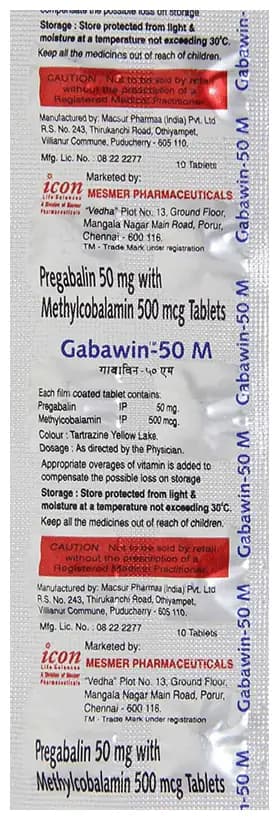 Gabawin 50M Tablet